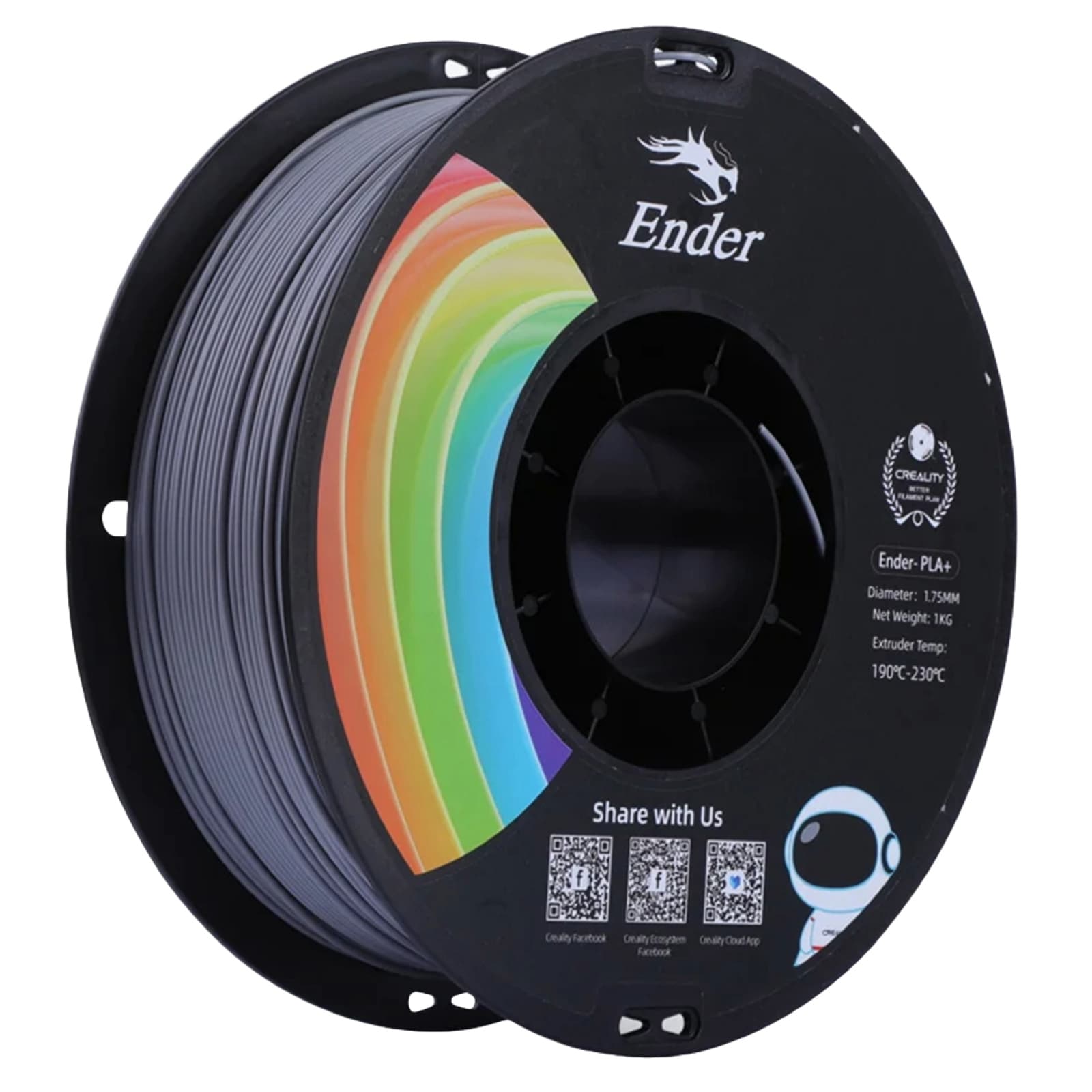 Ender PLA+ Grey Filament 1kg